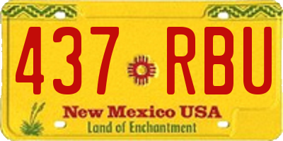 NM license plate 437RBU