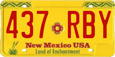 NM license plate 437RBY