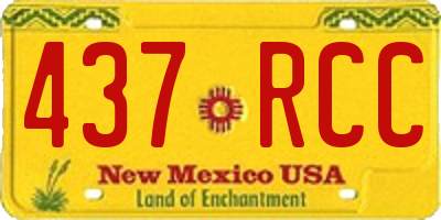 NM license plate 437RCC