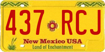 NM license plate 437RCJ