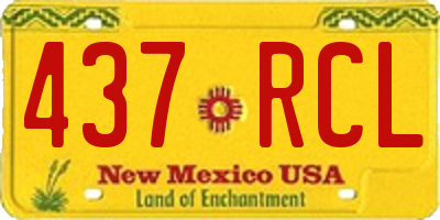 NM license plate 437RCL
