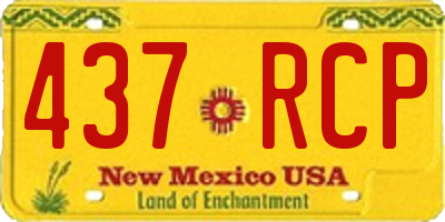 NM license plate 437RCP