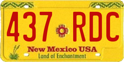 NM license plate 437RDC