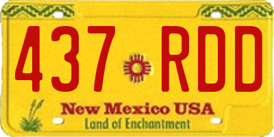 NM license plate 437RDD