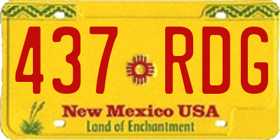 NM license plate 437RDG