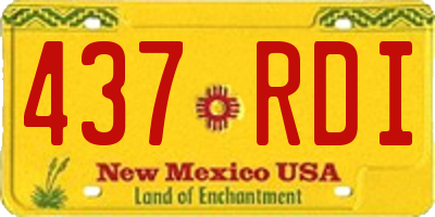 NM license plate 437RDI
