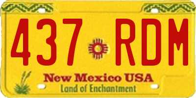 NM license plate 437RDM