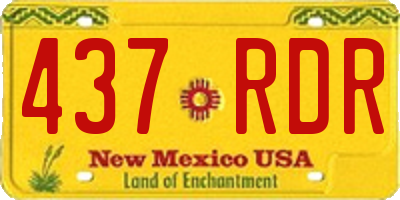 NM license plate 437RDR