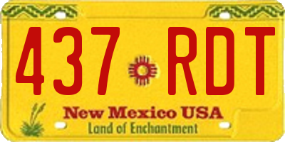 NM license plate 437RDT