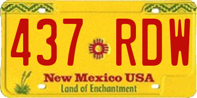NM license plate 437RDW