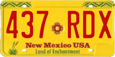 NM license plate 437RDX