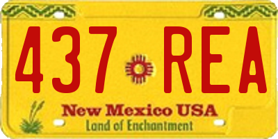NM license plate 437REA