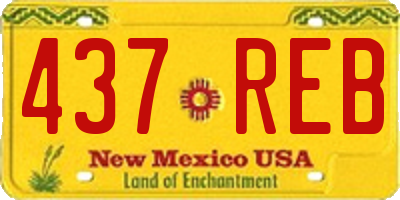 NM license plate 437REB