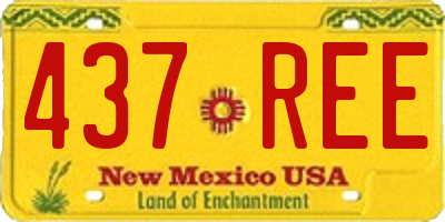 NM license plate 437REE