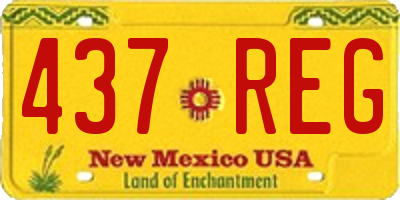 NM license plate 437REG