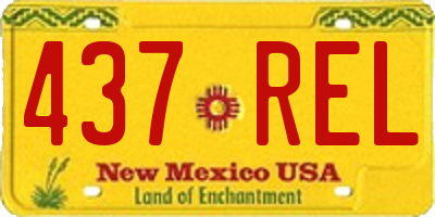 NM license plate 437REL