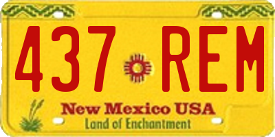 NM license plate 437REM