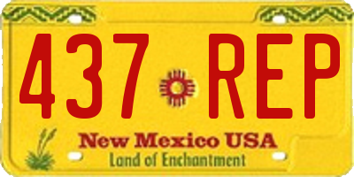 NM license plate 437REP
