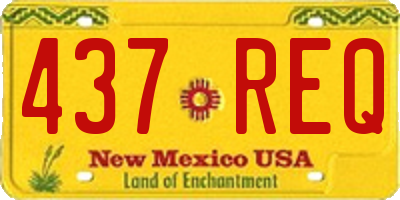 NM license plate 437REQ