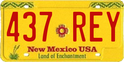 NM license plate 437REY