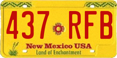 NM license plate 437RFB
