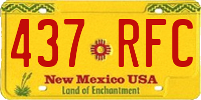 NM license plate 437RFC