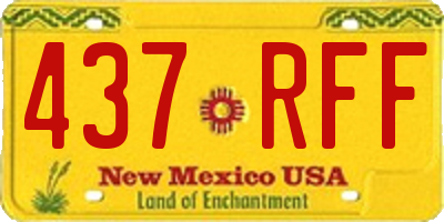 NM license plate 437RFF