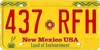 NM license plate 437RFH