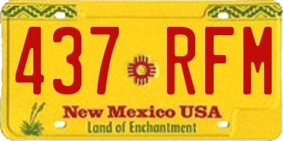 NM license plate 437RFM