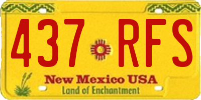 NM license plate 437RFS
