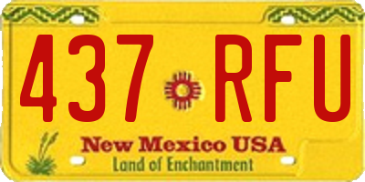 NM license plate 437RFU