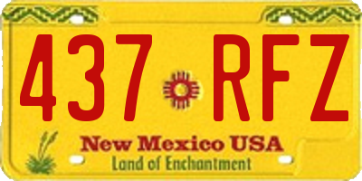 NM license plate 437RFZ