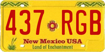 NM license plate 437RGB