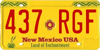 NM license plate 437RGF