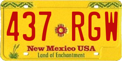 NM license plate 437RGW