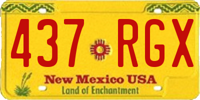 NM license plate 437RGX