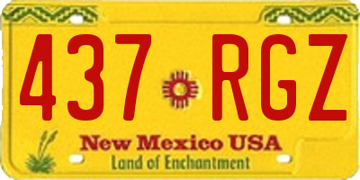 NM license plate 437RGZ