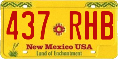 NM license plate 437RHB