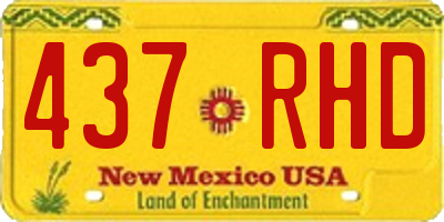 NM license plate 437RHD
