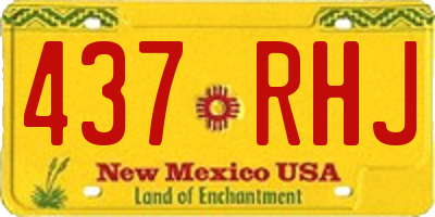 NM license plate 437RHJ