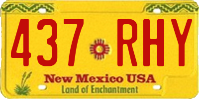 NM license plate 437RHY