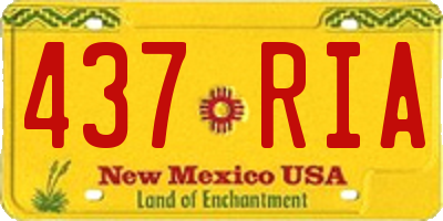NM license plate 437RIA