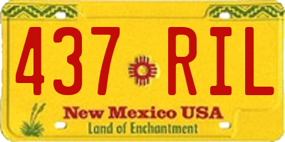 NM license plate 437RIL