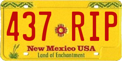 NM license plate 437RIP