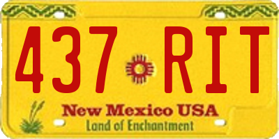 NM license plate 437RIT