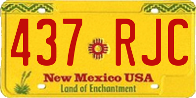 NM license plate 437RJC