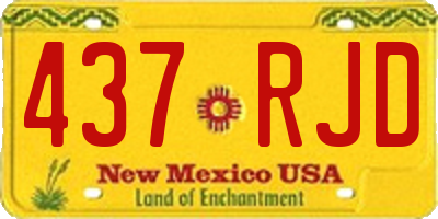 NM license plate 437RJD