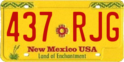 NM license plate 437RJG