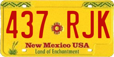 NM license plate 437RJK