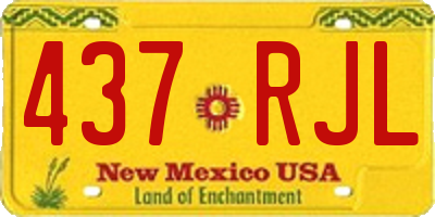 NM license plate 437RJL
